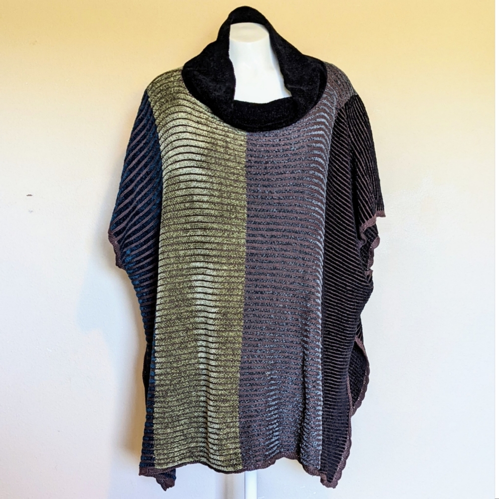 Robin Originals By Robin Bergman Women's Multicolor Poncho Sweater